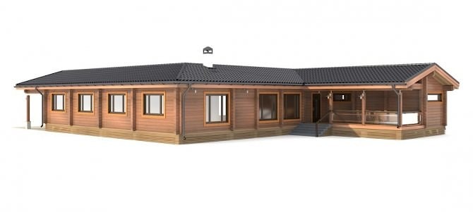 منزل خشبي من طابق واحد مع حمام مساحته 200 م/م