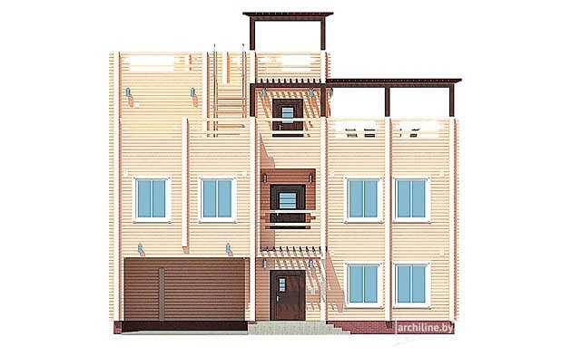  منزل خشبي من ثلاثة طوابق على البحر في الدوحة مع سقف مسطح